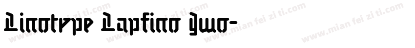 Linotype Lapfino Jwo字体转换